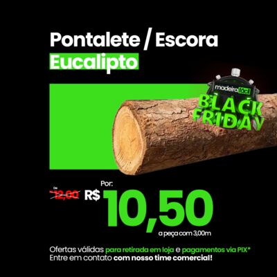 OFERTA! Escora de Eucalipto c/ 3,00 m