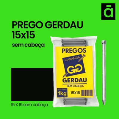 Prego Gerdau 15x15 Sem Cabeça