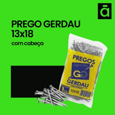 Prego Gerdau 13x18 Com Cabeça