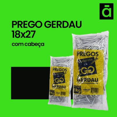 Prego Gerdau 18x27 com Cabeça