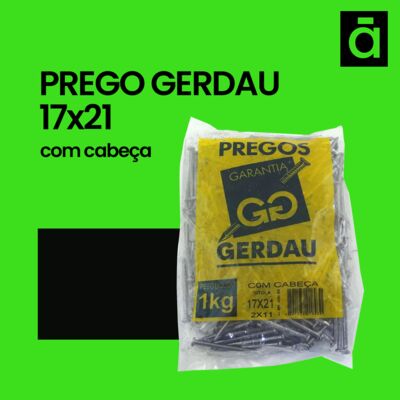 Prego Gerdau 17x21 com Cabeça