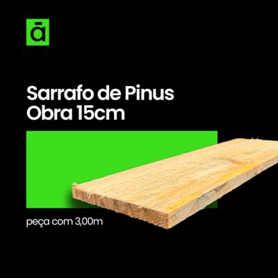 Sarrafo de Pinus 15 cm c/ 3,00 m 