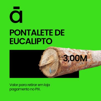 Pontalete Roliço de Eucalipto c/ 3,00 Metros