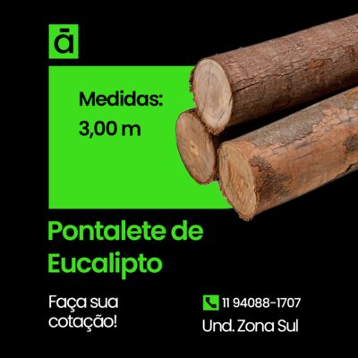 Escora de Eucalipto c/ 3,00 m